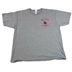 Vintage 2002 Ball State University Cardinals Football T-Shirt Men's XL Gildan